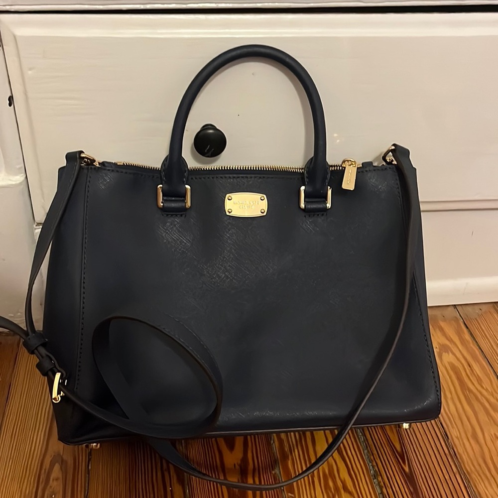 Michael Kors Navy Satchel